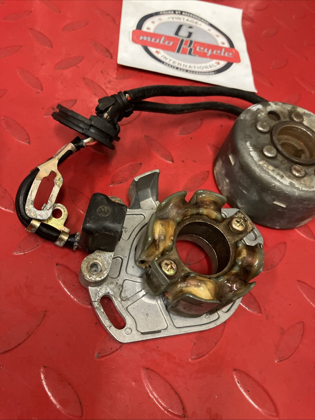 Honda CR250R 1985 Stator and flyhweel alternator magneto pulser TESTED GOOD