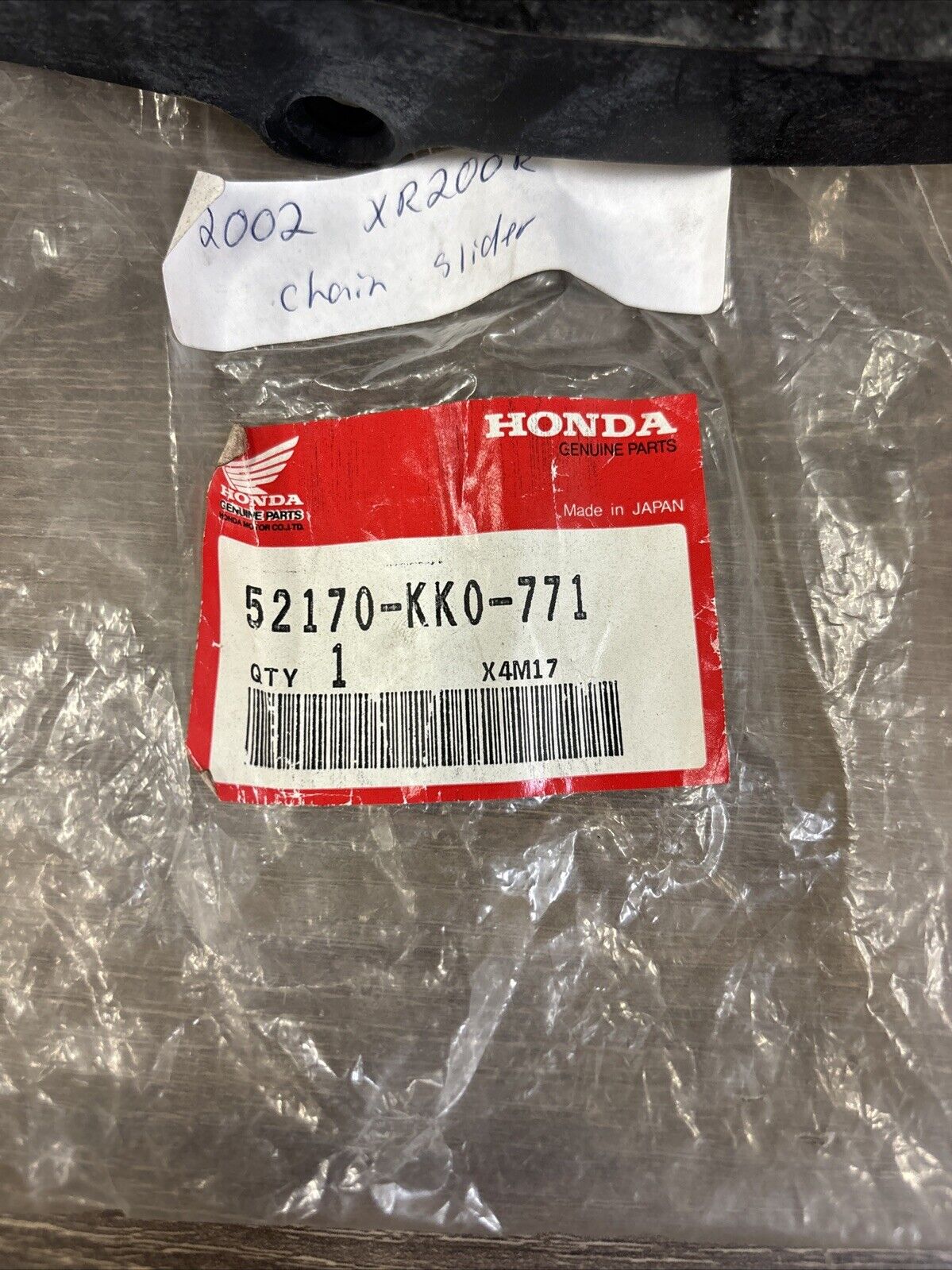 NOS Honda XL250R XL350R XL600 XR200R XR250R CHAIN SLIDER 52170-KK0-771 H137