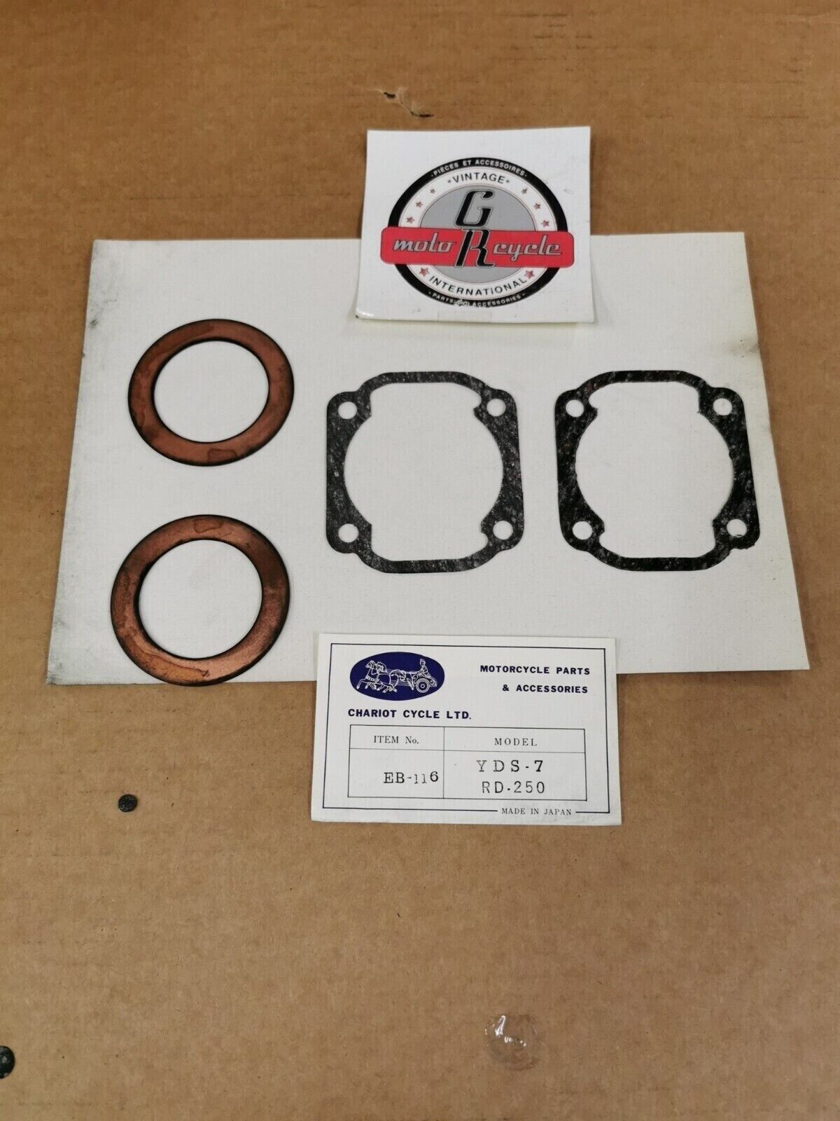 NOS CHARIOT CYCLE YDS-7 RD250 INCOMPLETE GASKET KIT SET EB-116 J48