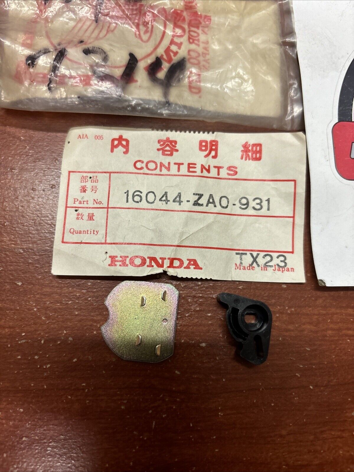 NOS Honda ES6500 GX360 CHOKE SET INCOMPLETE 16044-ZA0-931 SUB 16044-ZA0-932 H182