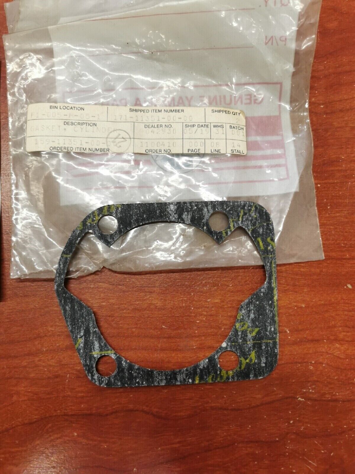 NOS Yamaha TD1 YM1 YDS3 CYLINDER GASKET 171-11351-00-00 Y77