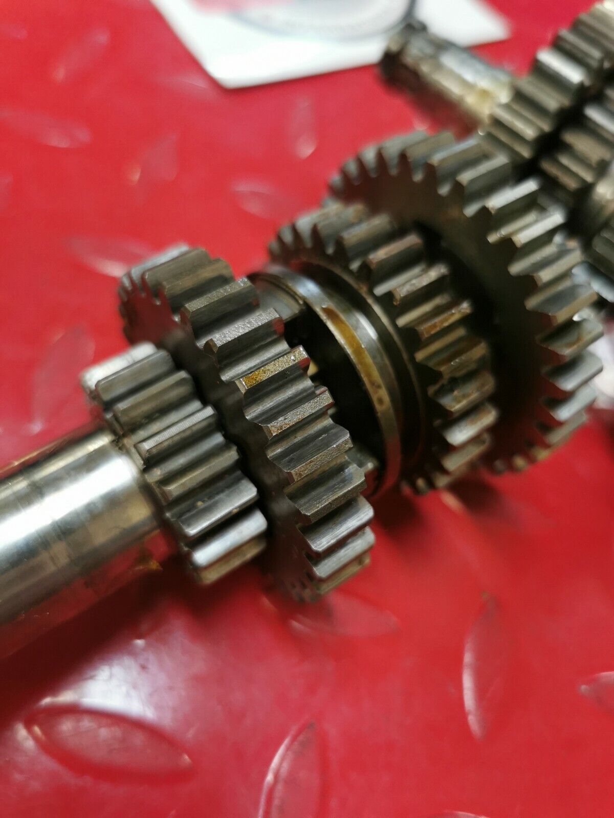 Honda MT250 1975 transmission mainshaft countershaft main counter shaft gear