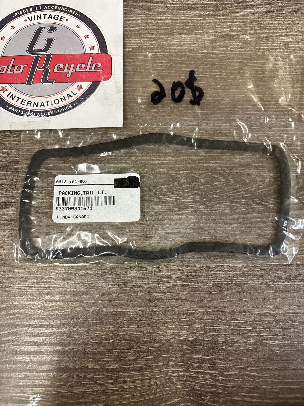 NOS Honda CB550 CB750 GL1000 TAIL LIGHT LENS GASKET 33709-341-671 H132