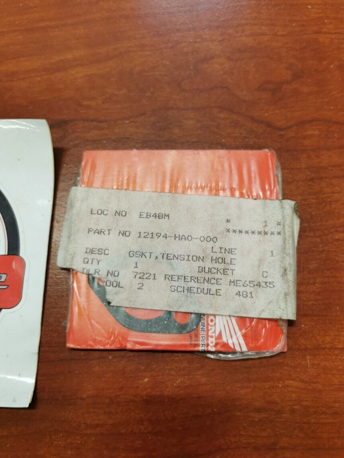 NOS Honda TRX250 TRX300 TRX350 ATC250 TENSIONER HOLE GASKET 12194-HA0-000 H67
