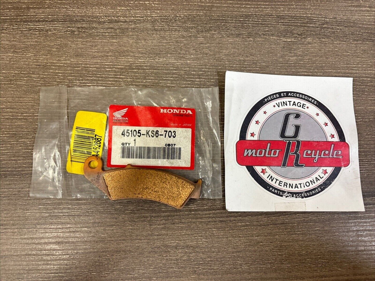 NOS Honda CR125R CR250R XR250R XR600R PAD A 45105-KS6-703 H122