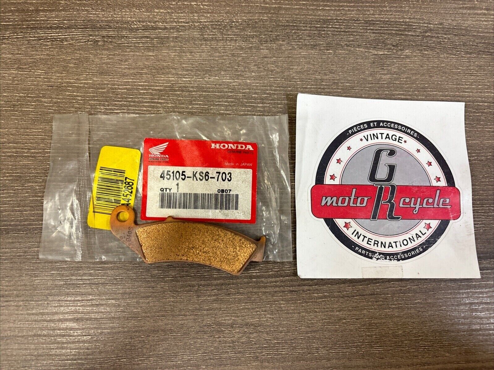 NOS Honda CR125R CR250R XR250R XR600R PAD A 45105-KS6-703 H122
