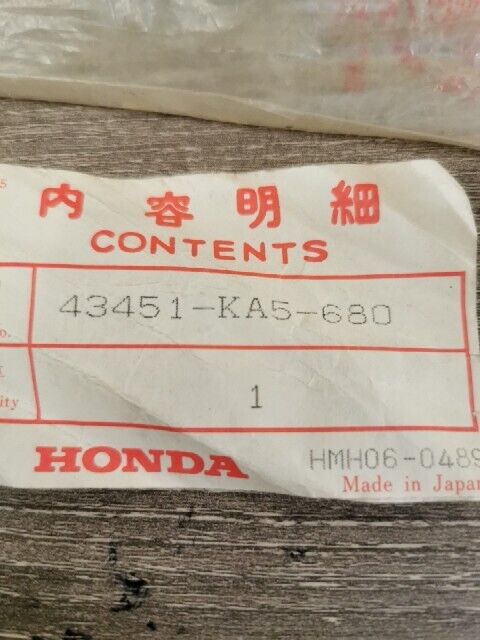NOS HONDA CR480R 1983 CABLE RR BRAKE 43451-KA5-680 H83