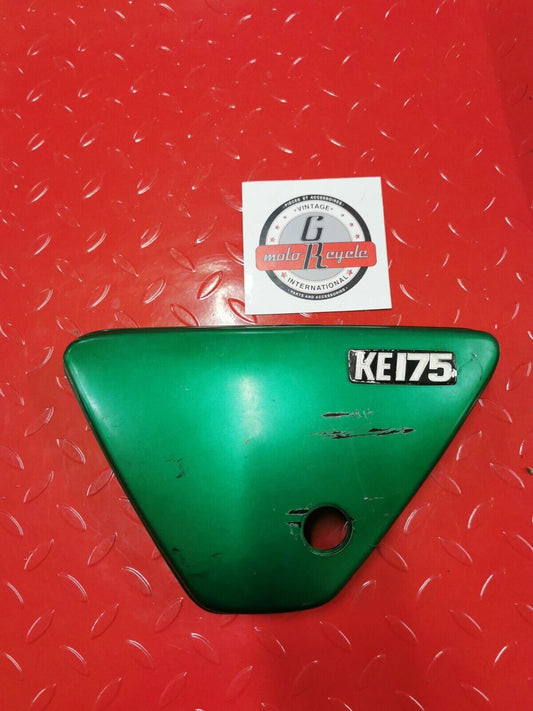 Kawasaki KE175 1976 left side oil tank cover panel fairing