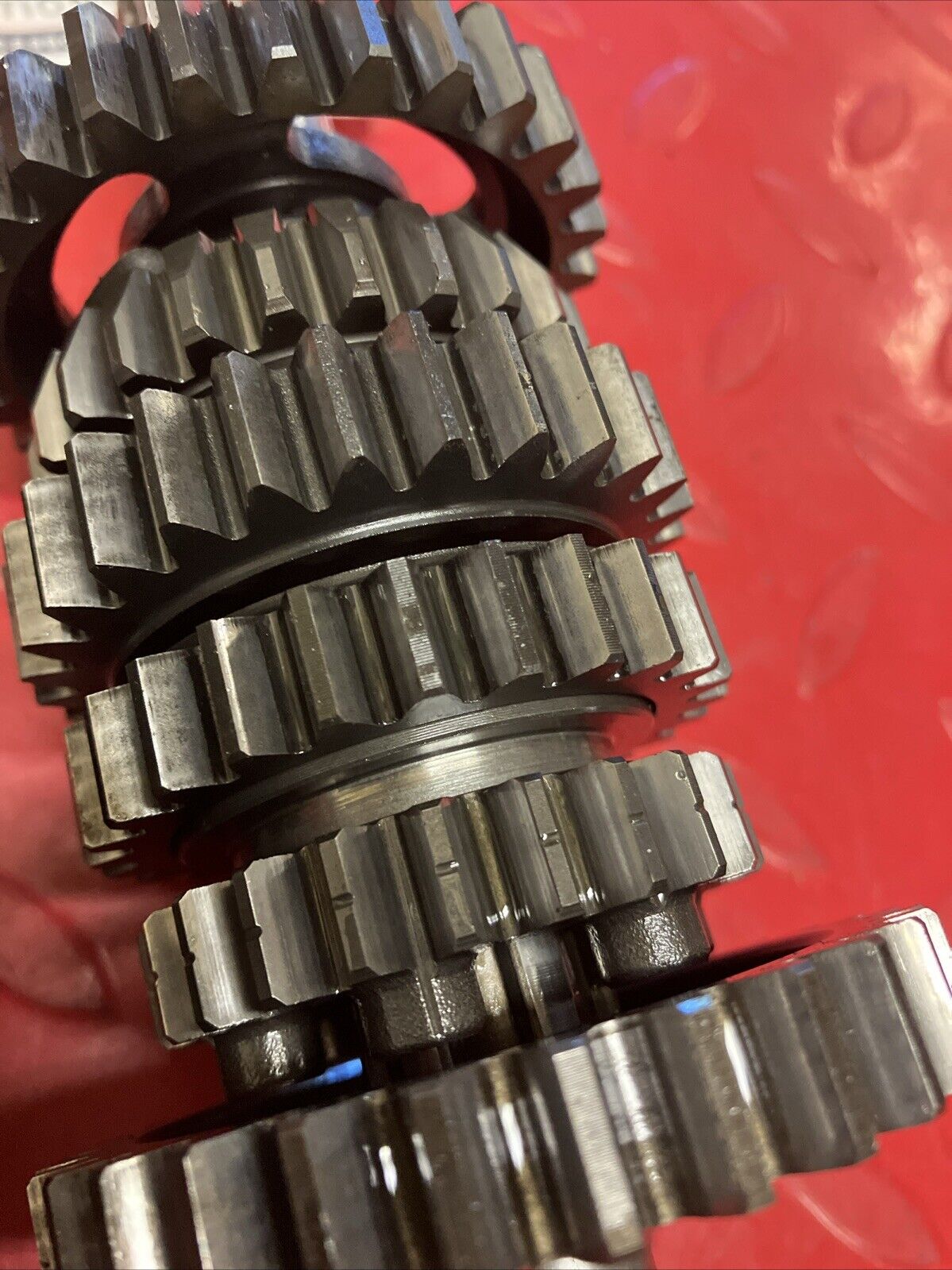 Kawasaki KX125 1987 Transmission mainshaft countershaft shaft gear 1985 1986