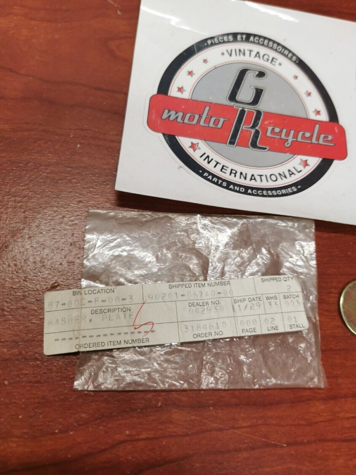 NOS YAMAHA FJ600 VK540 YZ80 TTR250 PLATE WASHER 90201-067A0-00 Y72