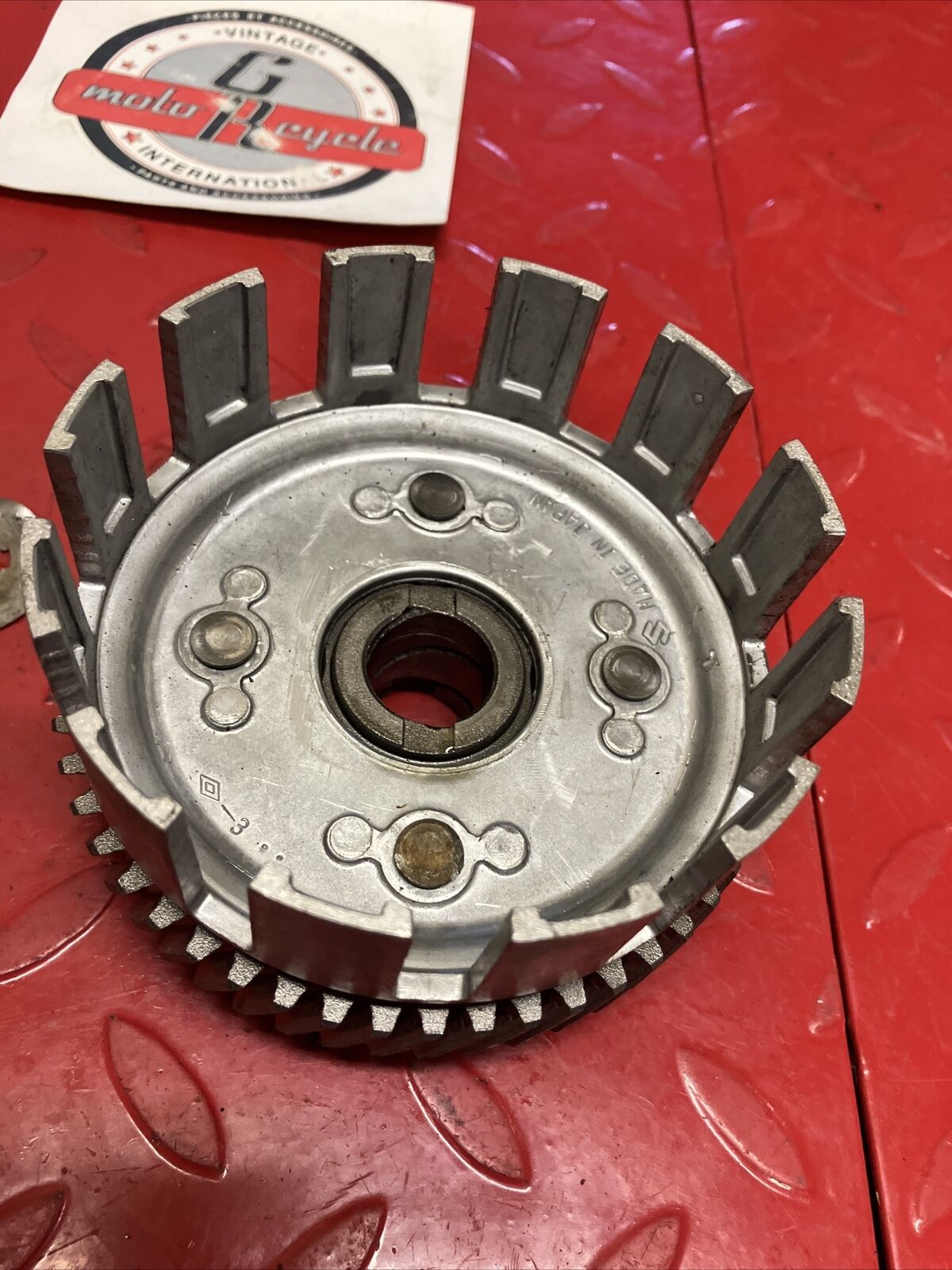 Suzuki RV90 1973 complete clutch assembly hub basket pressure plate