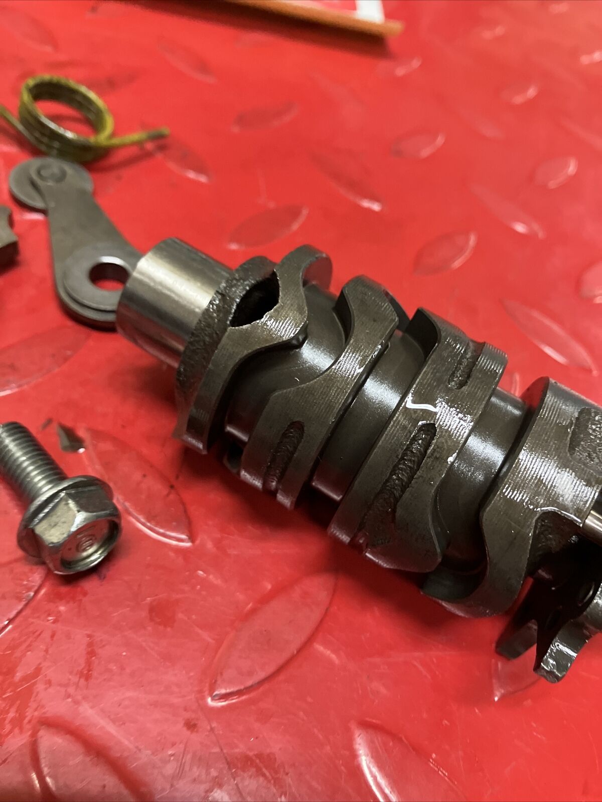 Honda XL600R 1986 transmission gearshift gear drum cam stop lever spring 2