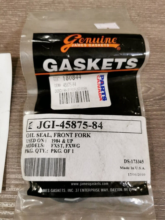NOS James Gasket FXST FXWG OIL SEAL FRONTE FORK  JGI-45875-84 J45