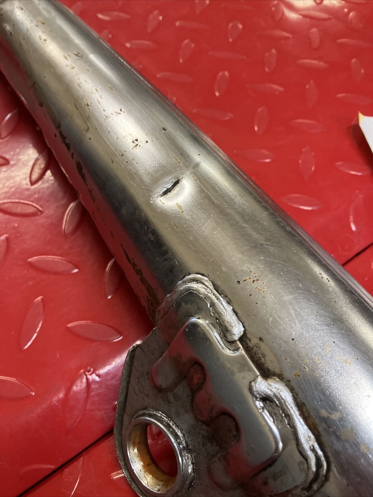 Yamaha RD400 1977 Left exhaust pipe silencer 1976 1978