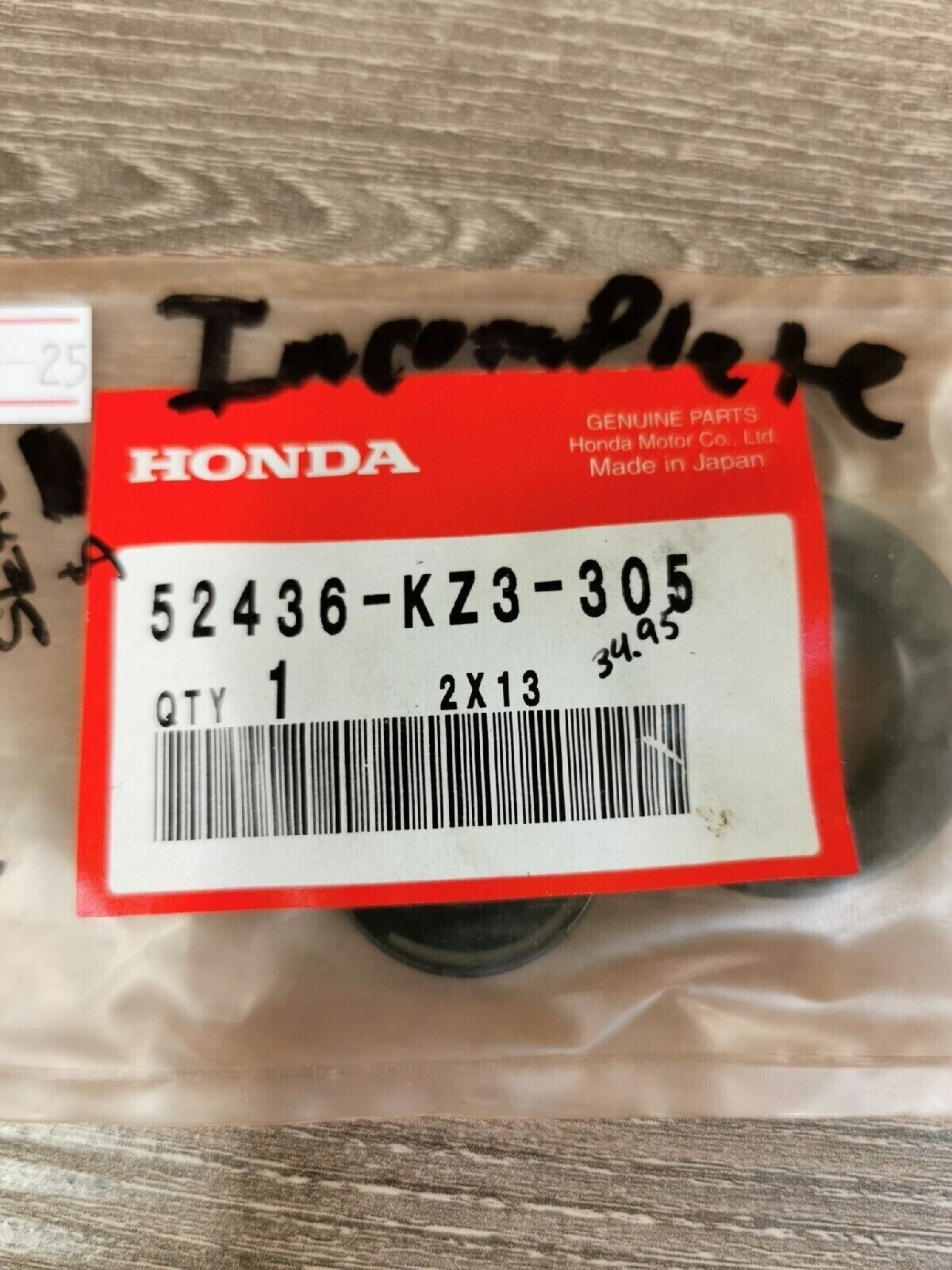 NOS HONDA CR250R CR450R 1993 - 2002 OIL SEAL SET INCOMPLETE 52436-KZ3-305 H46
