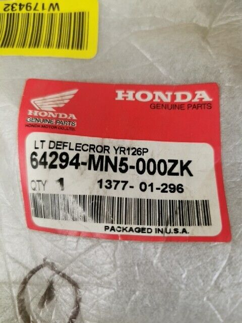 NOS HONDA GL1500SE GOLDWING 1991 DEFLECTOR YR126M 64294-MN5-000ZK H74