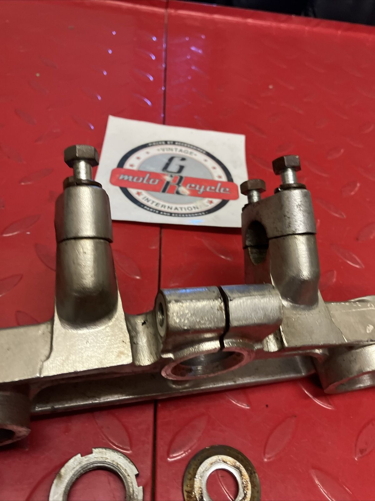 Kawasaki KX125 1980 steering stem head top triple clamp tree