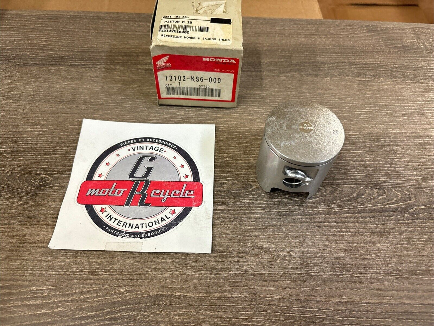 NOS Honda 1986 CR125R PISTON O/S 0.25 13102-KS6-000 H137