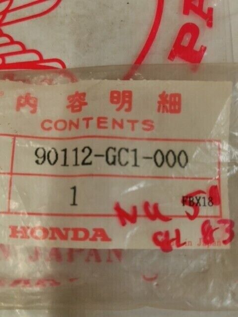 NOS HONDA CA50 CA50G CA50H JAZZ 1986 - 1995  BOLT 90112-GC1-000 H70
