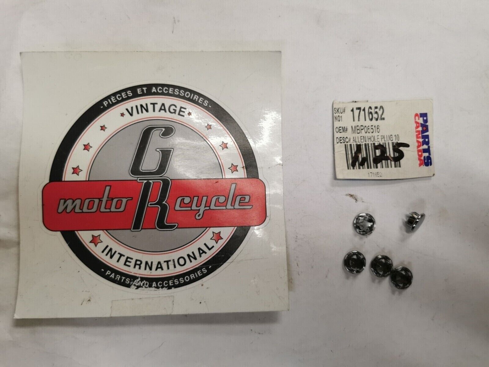 NOS ALLEN HOLE PLUG  QTY 5 MBP06516 J35
