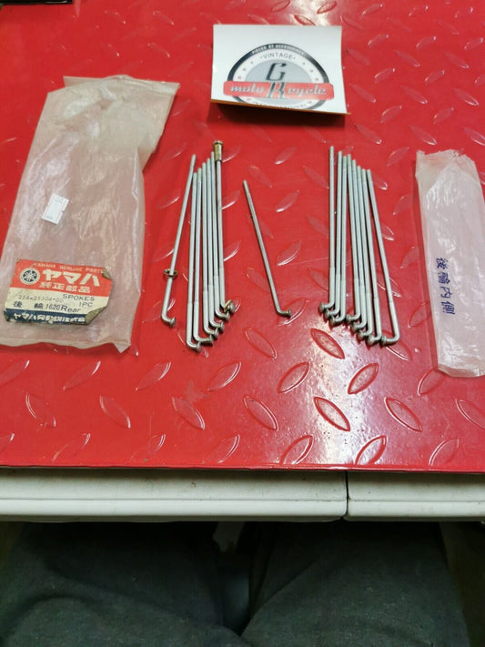 NOS Yamaha TX500 XS1 XS500 TX650 SPOKE SET REAR INCOMPLETE 256-25304-00-00 Y25