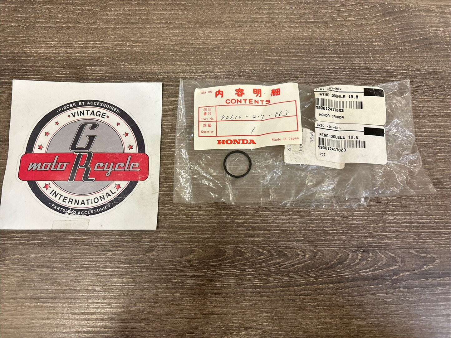 NOS Honda CB400A CM400A CM450A DOUBLE RING COIL OUTER 19.8 90612-417-003 H132