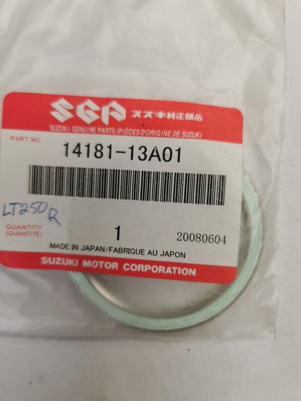 NOS SUZUKI LT250R 1985 - 1992 EXHAUST GASKET  14181-13A01 S27