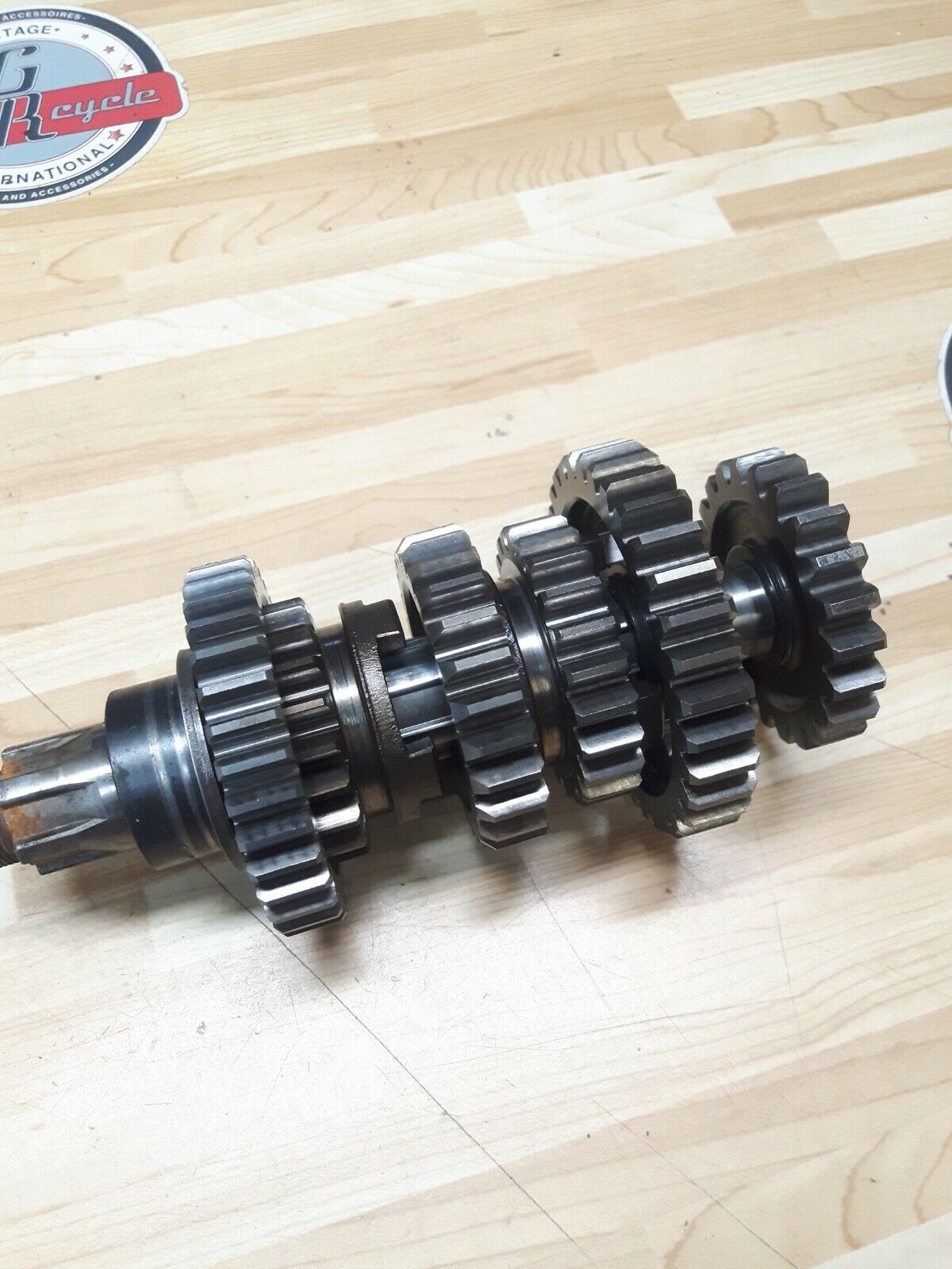 Yamaha DT250 1977 transmission mainshaft countershaft shaft gear DT400 1978