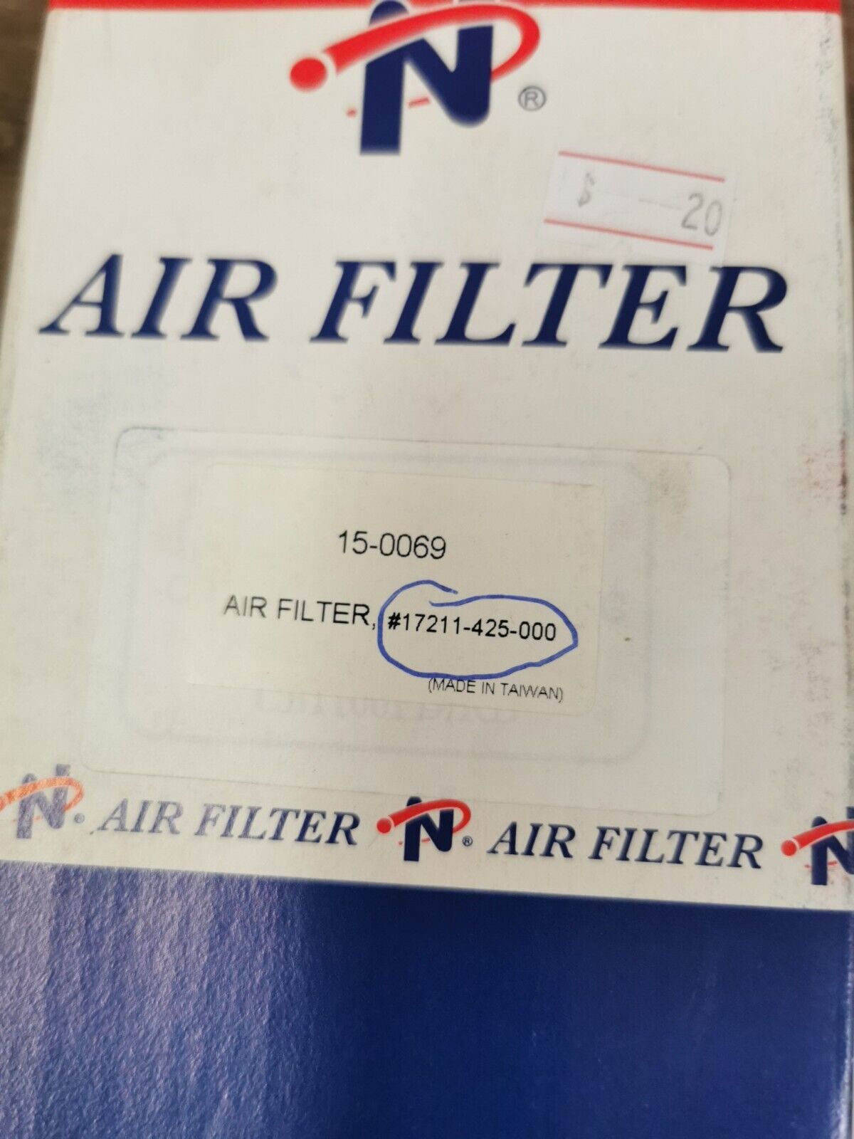 NOS ND HONDA CB750 1979 - 1983 AIR FILTER 15-0069 J21