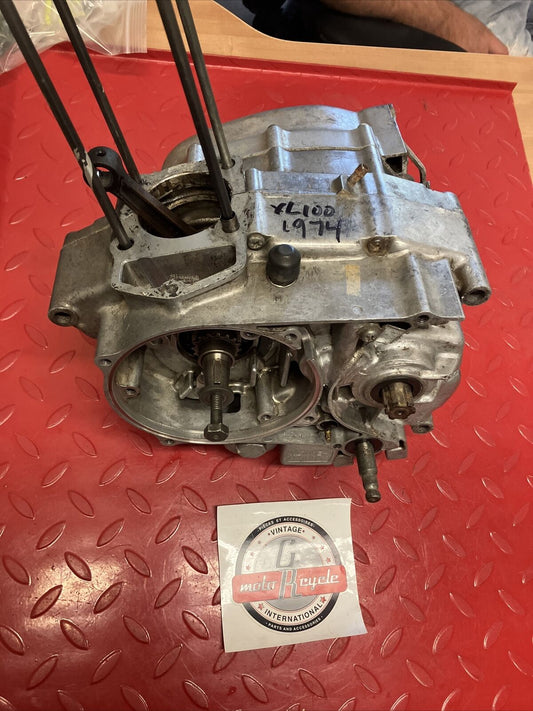 Honda XL100 1974 engine motor bottom end crankcase crankshaft transmission