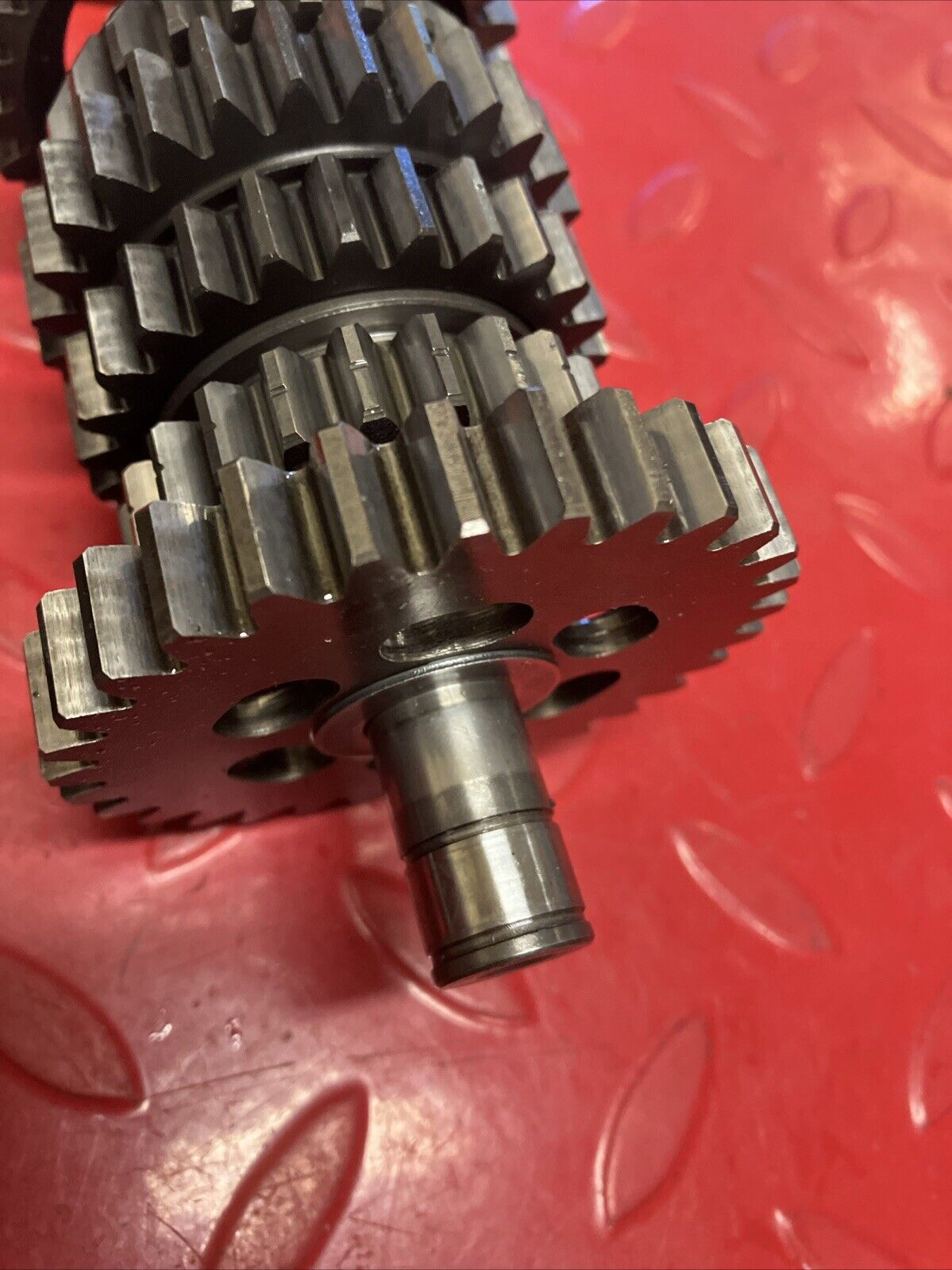 Kawasaki KX125 1987 Transmission mainshaft countershaft shaft gear 1985 1986