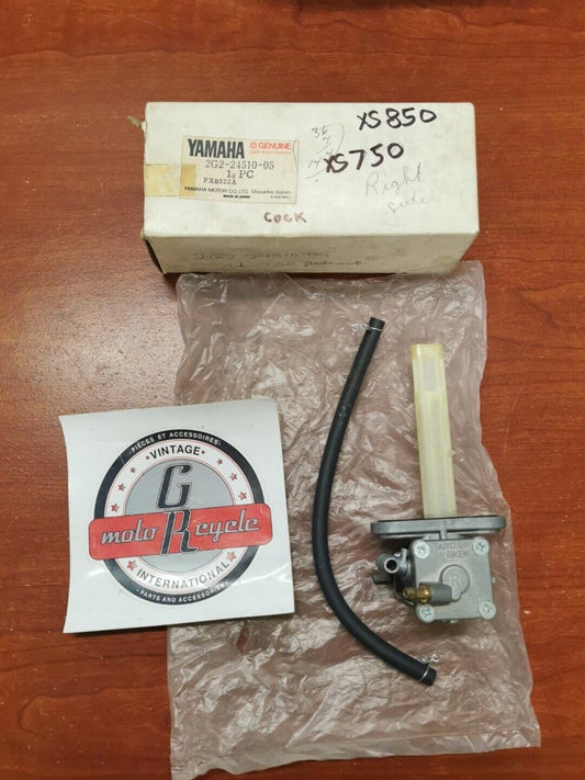 NOS Yamaha XS750 XS850 XS1100 FUEL COCK ASSEMBLY 2 2G2-24510-05-00 Y87