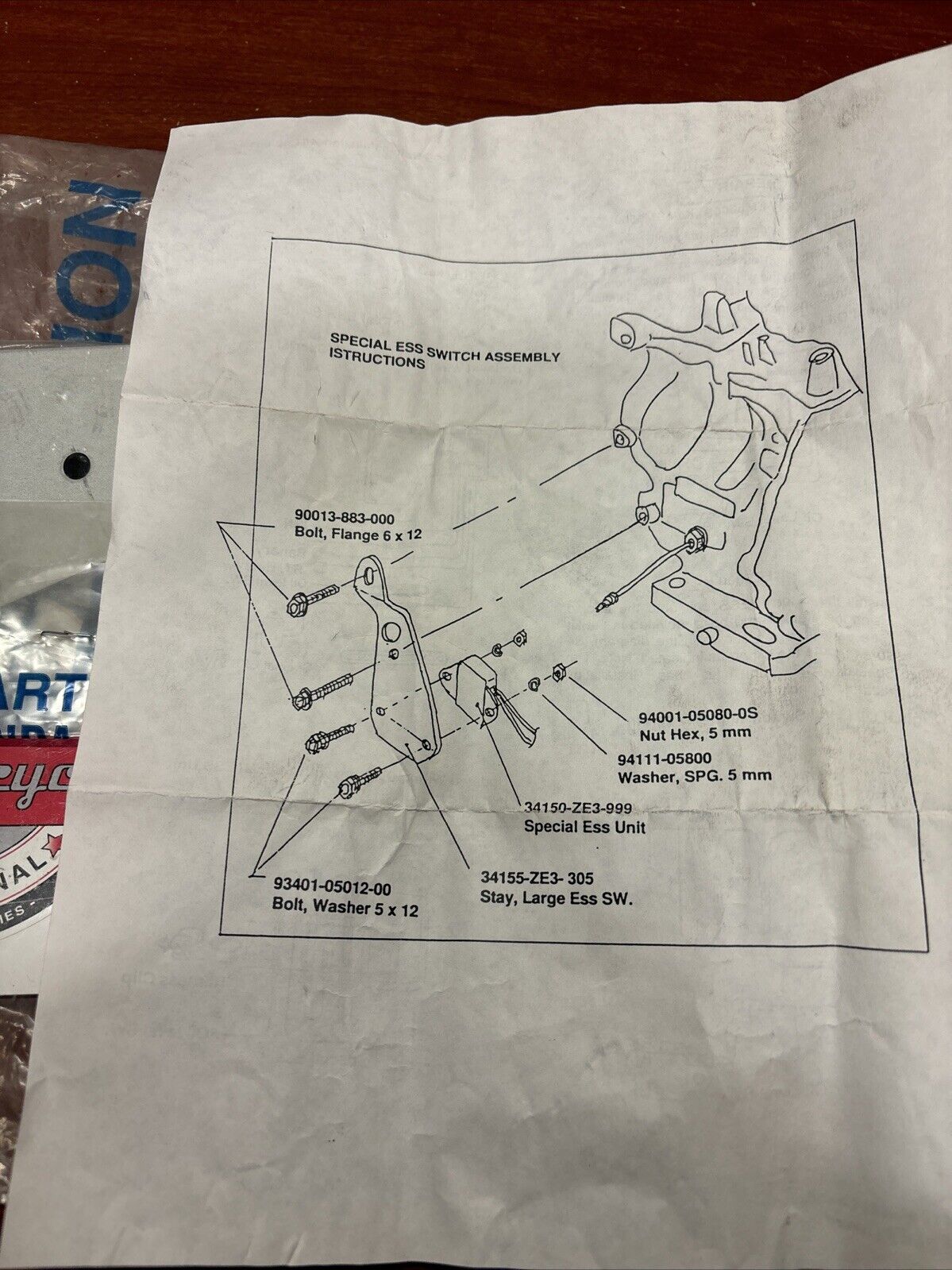 NOS Honda EM5000 EM6500 EZ5000 SPECIAL ESS SWITCH 34150-ZE3-999 H181