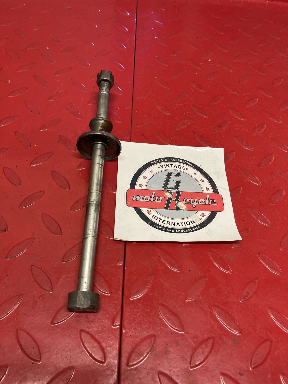 Kawasaki KX125 1980 Front wheel axle bolt shaft spacer collar 1981