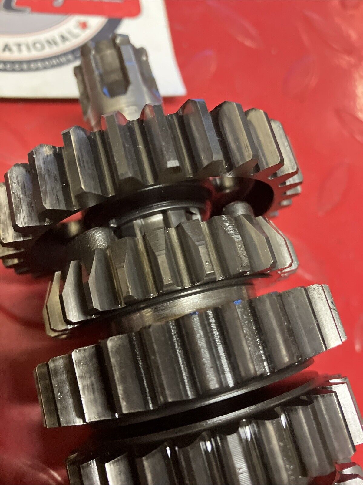 Kawasaki KX125 1987 Transmission mainshaft countershaft shaft gear 1985 1986