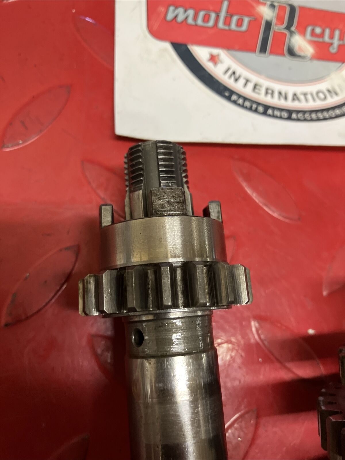 Suzuki RV90 1973 transmission mainshaft countershaft gear