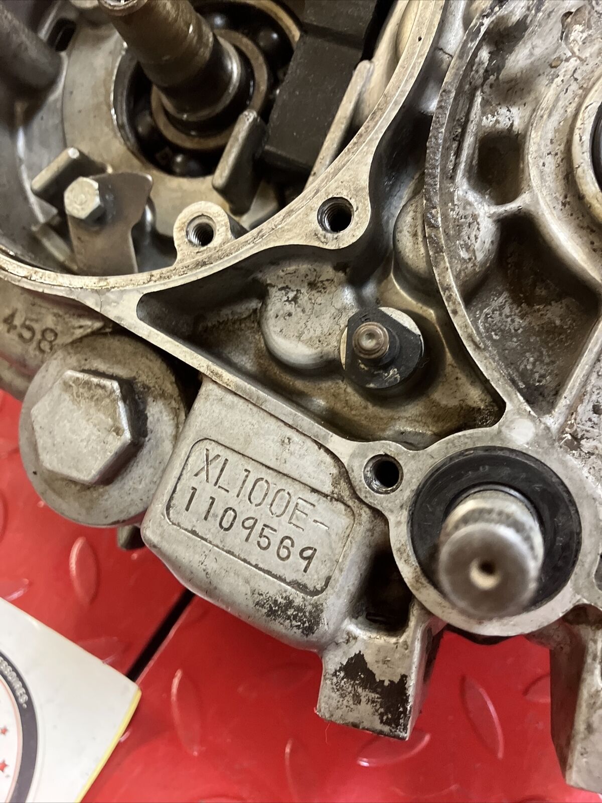 Honda XL100 1975 engine motor bottom end crankcase crankshaft transmission