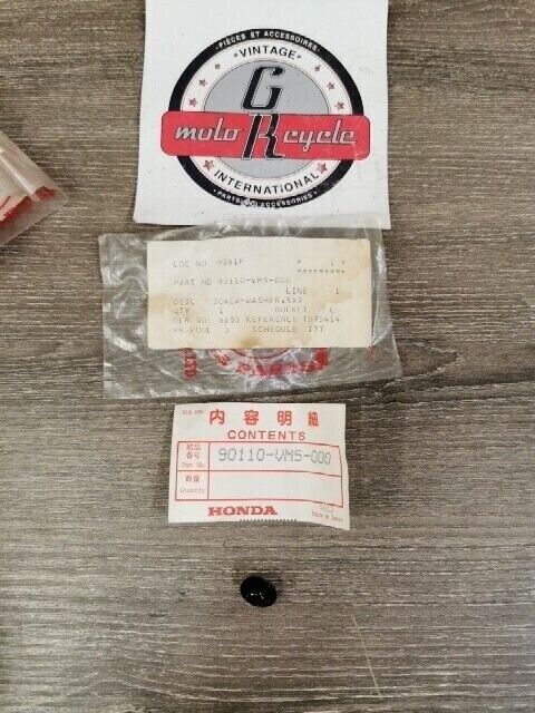 NOS HONDA TRX200 TRX250 1984 - 1987 SCREW WASHER 5X7 90110-VM5-000 H105
