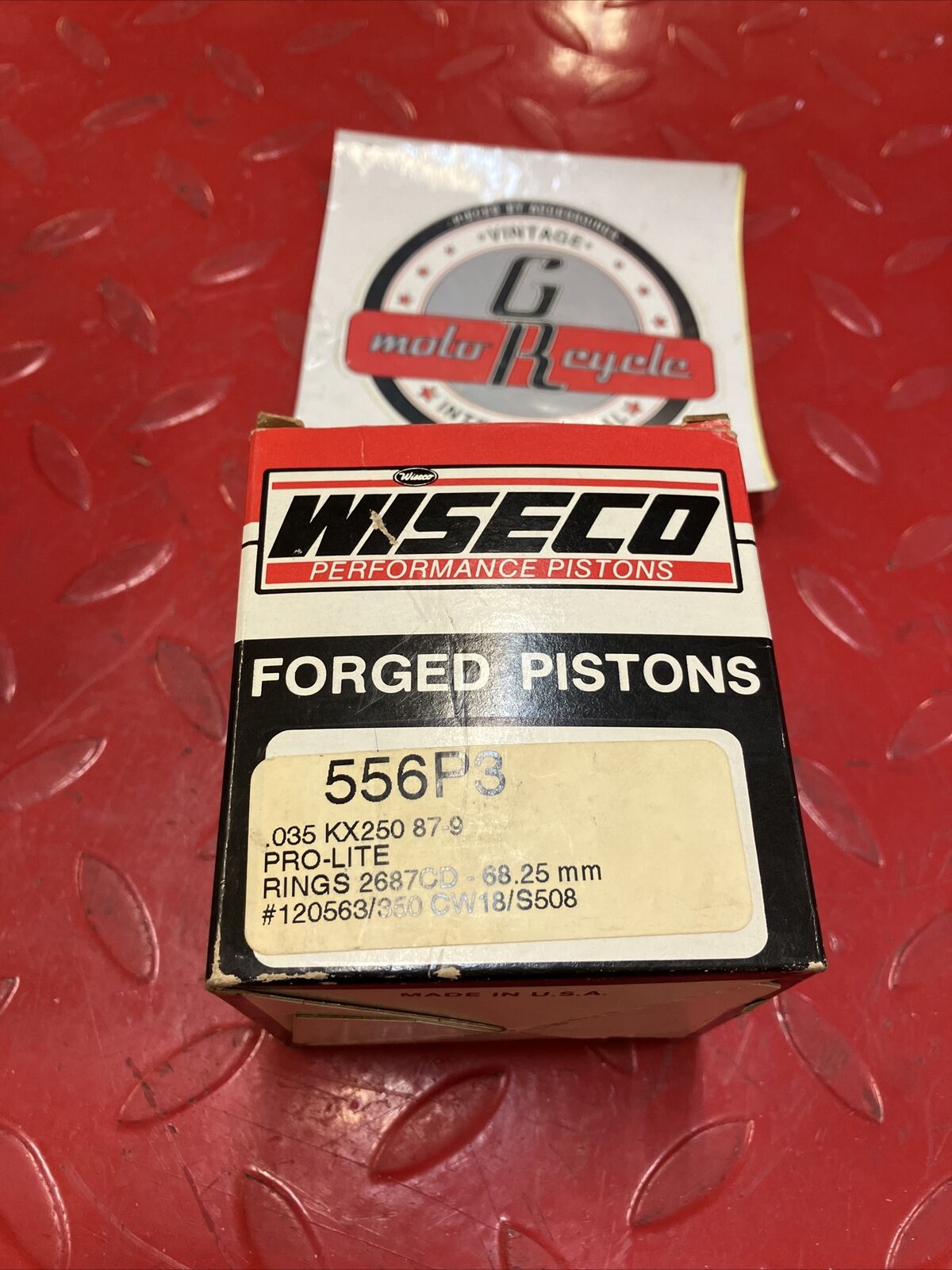 NOS Wiseco KAWASAKI KX250 87-89 TECATE FULL PISTON KIT 556P3 556M06825 J5