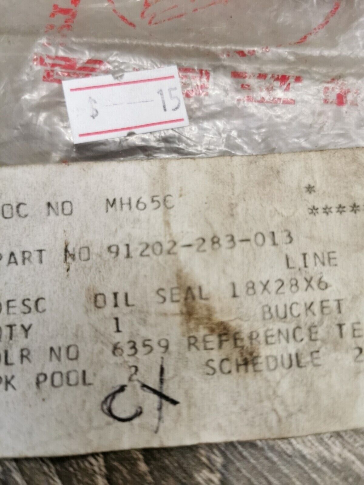 NOS HONDA OIL SEAL 91202-283-013 H55