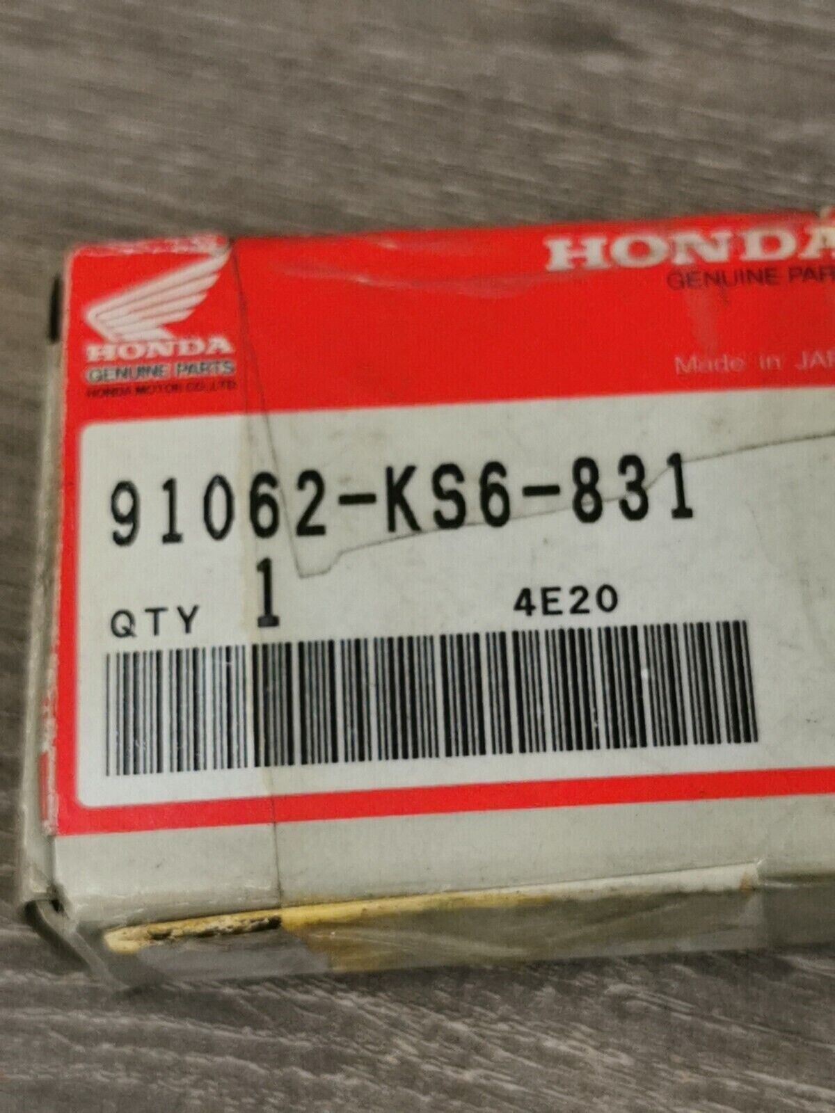 NOS HONDA CFR125R CR500R CR250R 1988 - 1999 BEARING 91062-KS6-831  H48