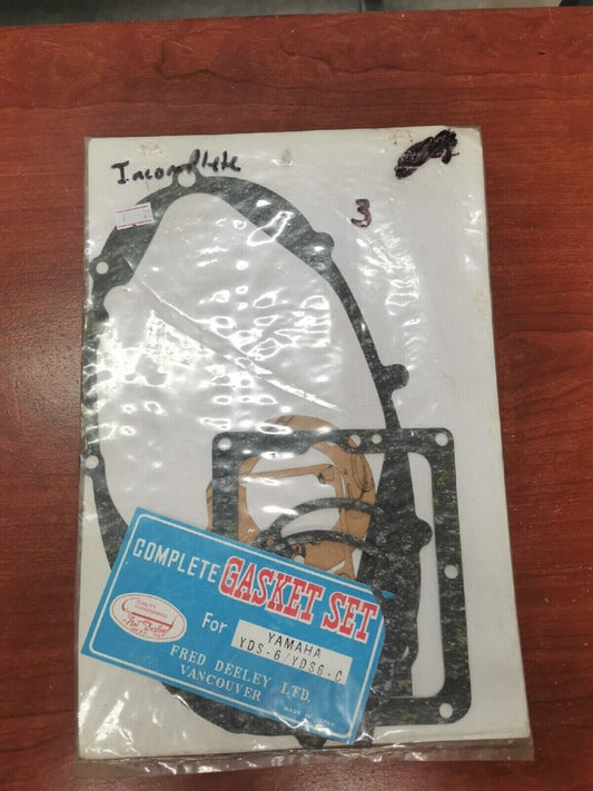 NOS Yamaha YDS6 YDS6C INCOMPLETE GASKET KIT SET 3 Y74