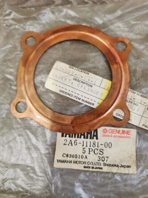 NOS YAMAHA DT125F YZ125D YZ125G YZ125E CYLINDER HEAD GASKET 2A6-11181-00-00 Y187