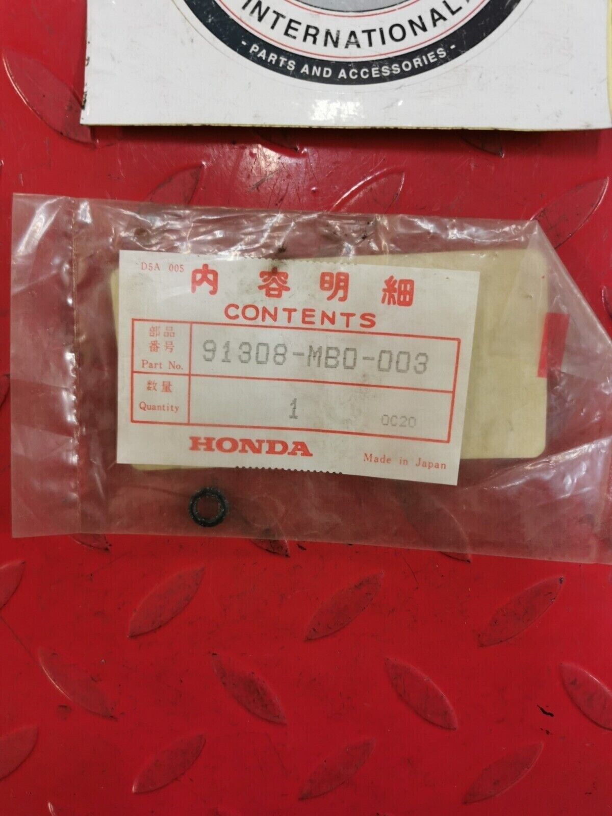 NOS Honda GL1800 NRX1800 CBR1000 O RING 5.8X2.3  91308-MB0-003 H27