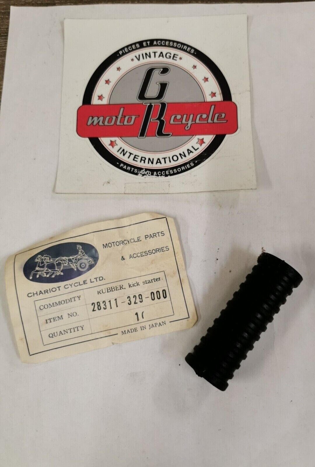 NOS CHARIOT CYCLE HONDA CB750A CM450A CB750 KICK STARTER RUBBER 28311-329-00 J23