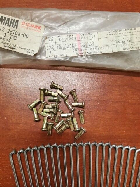 NOS Yamaha MJ5OJ FRONT SPOKE KIT INCOMPLETE 4J2-25104-00-00 Y140