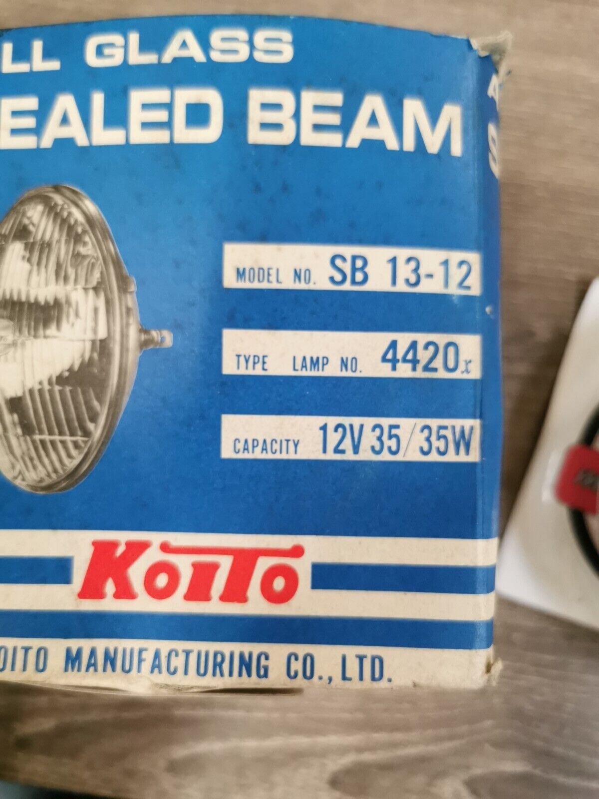 NOS KOITO Glass Sealed Beam Headlight 12V 35/35W  SB13-12 J36