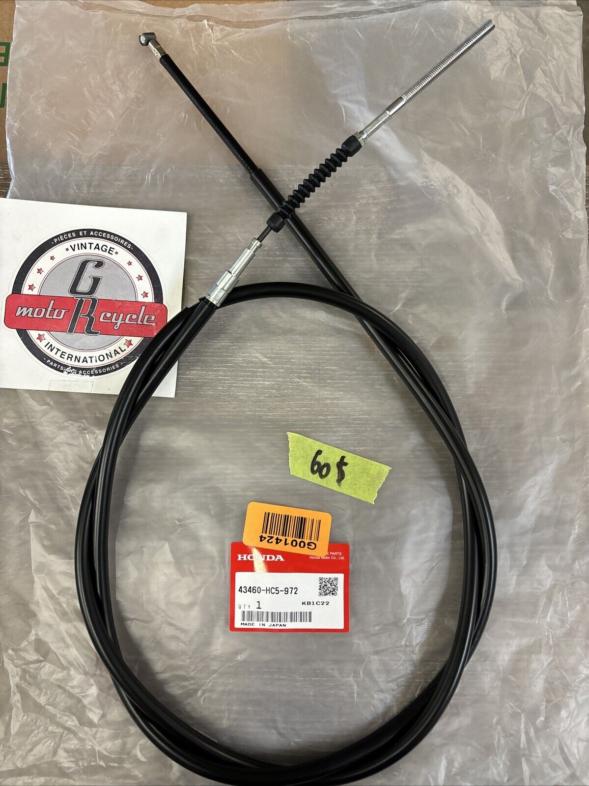 NOS Honda TRX300 TRX300FW REAR HAND BRAKE CABLE 43460-HC5-972 H115