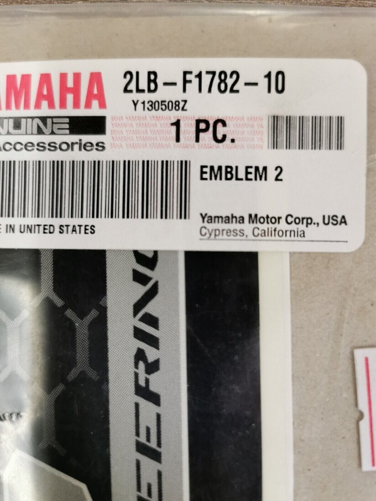 NOS YAMAHA GRIZZLY 550 EMLEM 2  2LB-F1782-10-00  Y49