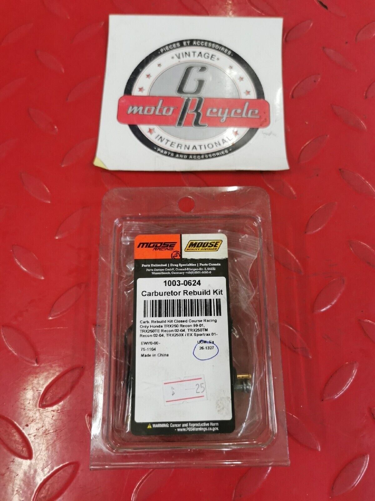 NOS MOOSE RACING HONDA TRX250 1999 - 2004  Carburetor Repair Kit  26-1327 J13